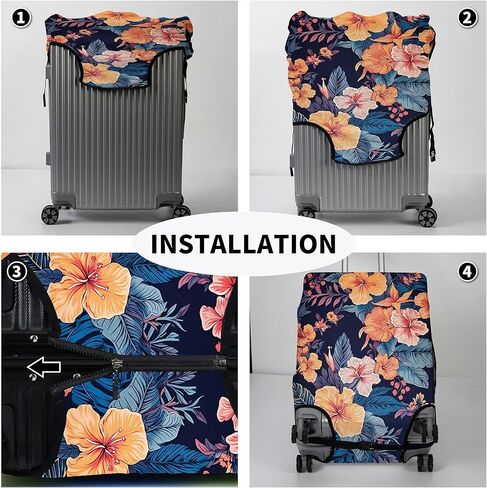 JYCUHTCL Luggage Cover for Suitcase with Luggage Tag Leopard Design 30-32 Inchs, Suitcase Cover Protect and Personalize Your Travel Companion in Kuwait