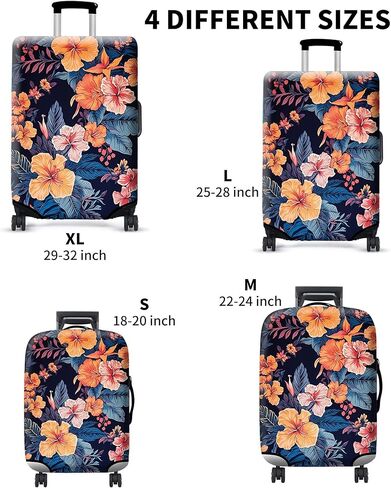 JYCUHTCL Luggage Cover for Suitcase with Luggage Tag Leopard Design 30-32 Inchs, Suitcase Cover Protect and Personalize Your Travel Companion in Kuwait