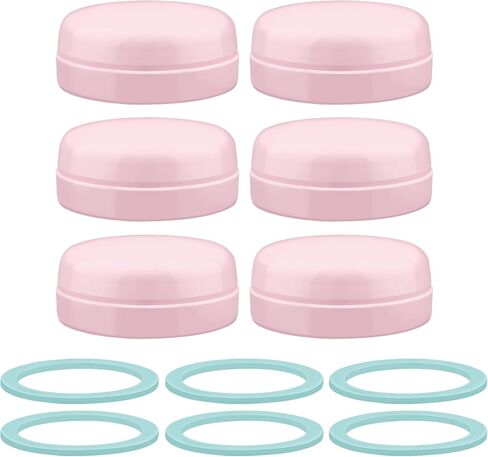 Maymom Solid Lids Aka Travel Caps w/Sealing Ring Compatible with Avent Bottle; Cap Replace Avent Natural Bottle Screw Ring n Sealing Disc; Fit Avent Anti-colic Polypropylene, Glass Bottle, Avent PP in Saudi Arabia