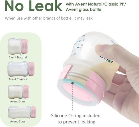 Maymom Solid Lids Aka Travel Caps w/Sealing Ring Compatible with Avent Bottle; Cap Replace Avent Natural Bottle Screw Ring n Sealing Disc; Fit Avent Anti-colic Polypropylene, Glass Bottle, Avent PP in Saudi Arabia