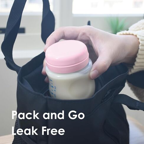 Maymom Solid Lids Aka Travel Caps w/Sealing Ring Compatible with Avent Bottle; Cap Replace Avent Natural Bottle Screw Ring n Sealing Disc; Fit Avent Anti-colic Polypropylene, Glass Bottle, Avent PP in Saudi Arabia