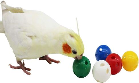 Bird Ball Foot Talon Toy for Chewing Training，Parrots Treat Tabletop Puzzle Ball Toy，Soft Rubber Bird Grinding Beak Ball，Bird Cage Playpen Gym Playground Decor for Cockatiels Conures African Grey in Kuwait