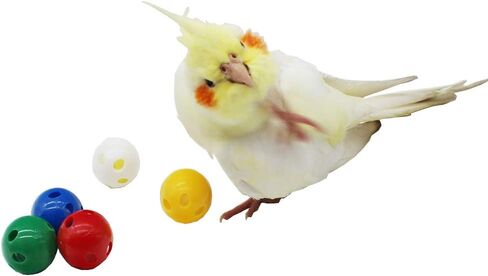 Bird Ball Foot Talon Toy for Chewing Training，Parrots Treat Tabletop Puzzle Ball Toy，Soft Rubber Bird Grinding Beak Ball，Bird Cage Playpen Gym Playground Decor for Cockatiels Conures African Grey in Kuwait