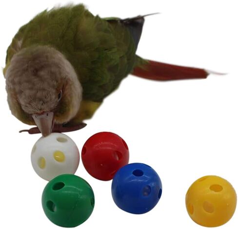 Bird Ball Foot Talon Toy for Chewing Training，Parrots Treat Tabletop Puzzle Ball Toy，Soft Rubber Bird Grinding Beak Ball，Bird Cage Playpen Gym Playground Decor for Cockatiels Conures African Grey in Kuwait