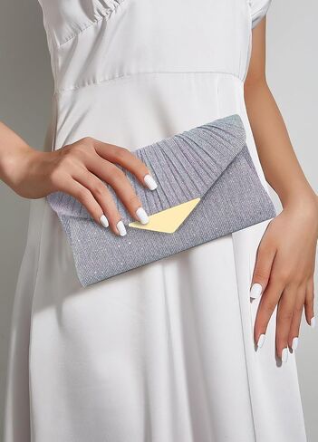 Naimo Women's Sequin Evening Purse Wedding Party Clutch Bag in Kuwait