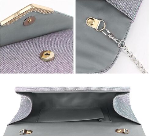 Naimo Women's Sequin Evening Purse Wedding Party Clutch Bag in Kuwait