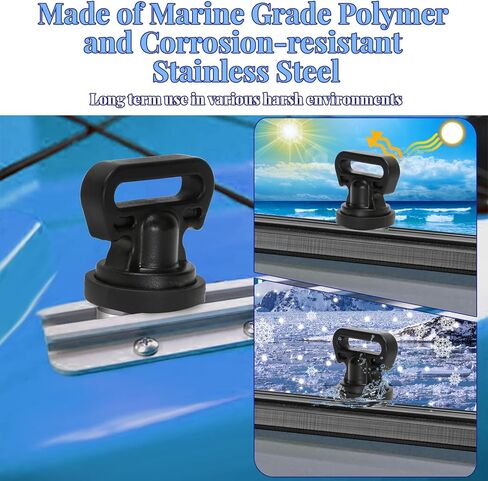 Tie Downs for Kayak Track Mount, Track Mount Vertical Tie Downs for Securing Cooler, Crate and Other Kayak Accessories to Track, 2 Pcs in Kuwait