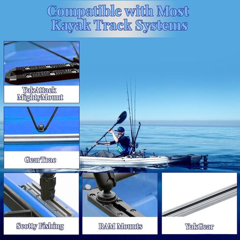 Tie Downs for Kayak Track Mount, Track Mount Vertical Tie Downs for Securing Cooler, Crate and Other Kayak Accessories to Track, 2 Pcs in Kuwait