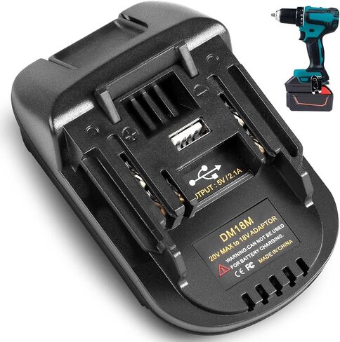 Fybemax Adapter M18V18 for Milwaukee M18 18V Battery to for Milwaukee V18 48-11-1830 48-11-2200 48-11-2230 18V NI-CD Tool (with USB Port) in Saudi Arabia