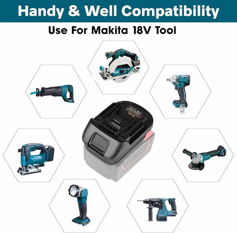 Fybemax Adapter M18V18 for Milwaukee M18 18V Battery to for Milwaukee V18 48-11-1830 48-11-2200 48-11-2230 18V NI-CD Tool (with USB Port) in Saudi Arabia