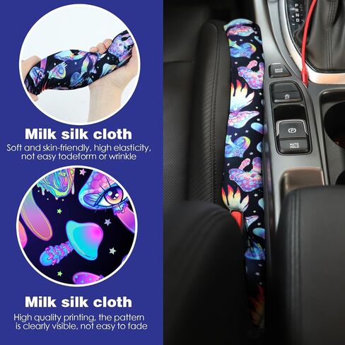 clothmile 2 Pack Car Seat Gap Filler, Universal Gap Stopper Gap Catcher Car Crevice Blocker Pad Universal Fit Organizer Stop Things from Dropping Under (Boho) in Saudi Arabia