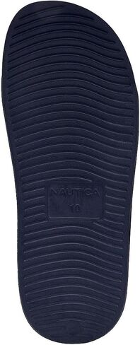 Nautica Men's Athletic Slide Comfort Sandal-Topco Stripe-Navy/White-Size-11 in Saudi Arabia