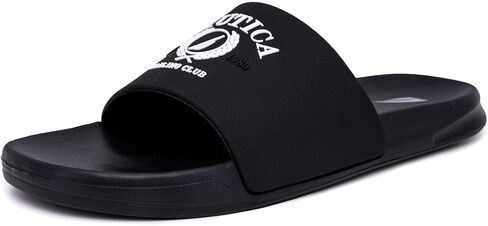 Nautica Men's Athletic Slide Comfort Sandal-Topco Stripe-Navy/White-Size-11 in Saudi Arabia