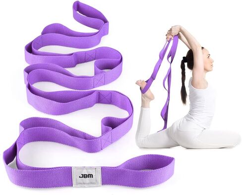 حزام تمارين التمدد من جيه بي إم مع 10 حلقات سميكة من حزام تمرين الجاذبية واللياقة البدنية in Kuwait