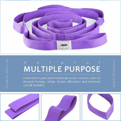 حزام تمارين التمدد من جيه بي إم مع 10 حلقات سميكة من حزام تمرين الجاذبية واللياقة البدنية in Kuwait
