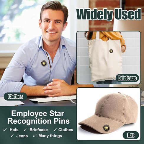 Yunlly 100 Pcs Lapel Pins: Employee Star Appreciation Pins - You Make a Difference - Team Gifts in Saudi Arabia