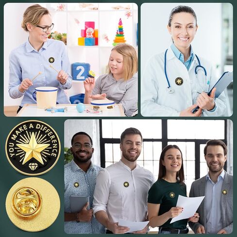 Yunlly 100 Pcs Lapel Pins: Employee Star Appreciation Pins - You Make a Difference - Team Gifts in Saudi Arabia
