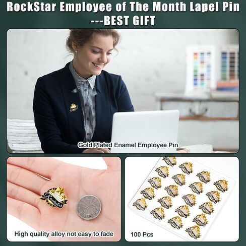 Yunlly 100 Pcs Lapel Pins: Employee Star Appreciation Pins - You Make a Difference - Team Gifts in Saudi Arabia