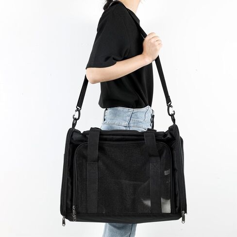 MIFAFA Pet Big Cat Rabbit Puppy Dog Body Large Medium Small Soft Car 18x11x11 Collapsible Travel Transport Cage Carrier Bag 0-15 15-20 lbs TSA Mr Peanuts Delta Southwest FAA Airline Approved(Large) in Kuwait