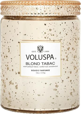 Voluspa Casa Pacifica Large Glass Jar Candle - 18 oz | Unisex, Coconut Wax Blend, Natural Wicks, Fresh Aquatic Scent, 25 Hours Burn Time in Saudi Arabia
