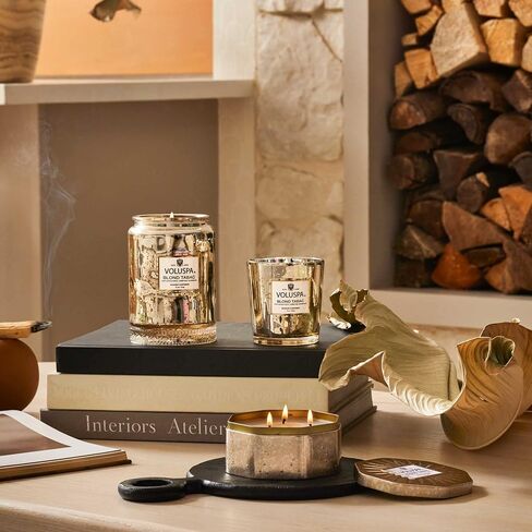 Voluspa Casa Pacifica Large Glass Jar Candle - 18 oz | Unisex, Coconut Wax Blend, Natural Wicks, Fresh Aquatic Scent, 25 Hours Burn Time in Saudi Arabia