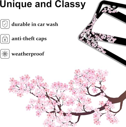 Black Leopard Print Printing License Plate Frames，Leopard Car Accessories for Women & Men,Cute License Plate Holder,Black Leopard Print Lover,Fits Standard US Vehicles Size 12.2 x 6 Inch in Kuwait