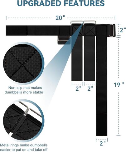 Fragraim Dumbbell Foot Attachment, Tibialis Trainer, Dumbbell Ankle Strap, Adjustable Ankle Leg Extension Strap for Strengthening HIPS, Legs, Knees and Calf, No Slipping, Strength Training in Kuwait