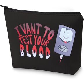 G2TUP Funny Dia-betes Travel Case Gift for Diabetic I Vant To Test Your Blood Vam-pires Dia-betes Bag (I Vant To Test Your Blood)