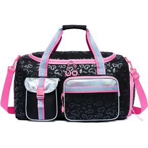 Oruiji Kids Duffle Bag Girls Women Travel Bag Gifts Overnight Bag for Girls Women Tote Bag Sleepover Bag for Girls Gym Dance Bag with Shoes Compartment