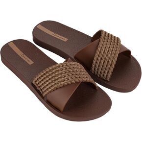 Ipanema Women's Street II Slides - Comfortable and Trendy Slip-On Sandals, Flip Flops for Women with Wide, Minimalist, Crisscross Upper