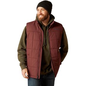 Ariat Male Crius Insulated Vest Red Mahogany Medium