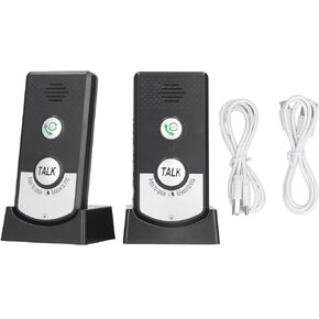 2 Way Talk Doorbell Wireless Voice Intercom Doorbell Home Caregiver Pager Intercom Wireless Intercomunicador Doorbell System (White)