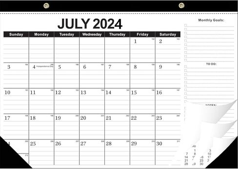 Kyweel 2024-2025 Desk Calendar, 12 Month Desk Calendar/Wall Calendar Combo, 17" x 12", July 2024-June 2025, Highlight Holidays, Planning Calendar, Thick Paper in Kuwait