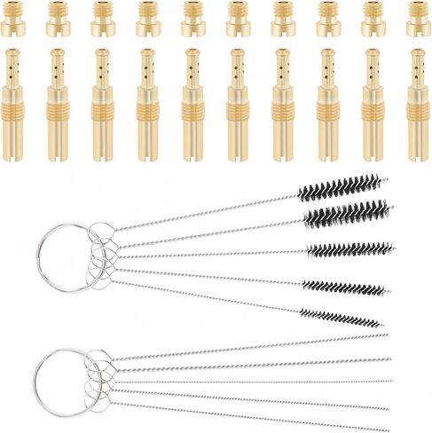 Windance 30pcs Carburetor Main Jet Kit Include10pcs Carburetor Main Nozzles+10pcs Slow Pilot Jet+10pcs Cleaning Brushes Needles, Fit for PWK Keihin OKO CVK PWM (K100-K140) in Kuwait