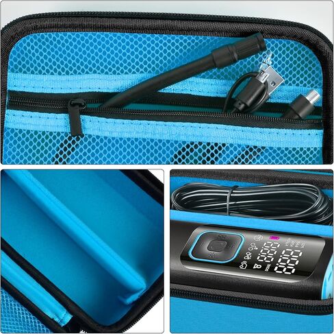 Case Compatible with ILTIDE/for Frarome/for LOLSSA/for Teffim/for Hafuloky/for Skight Tire Inflator Portable Air Compressor, Car Air Pump Storage Holder for Air Tube & Accessories (Box Only) - Orange in Kuwait