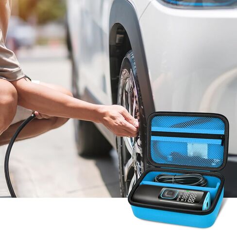 Case Compatible with ILTIDE/for Frarome/for LOLSSA/for Teffim/for Hafuloky/for Skight Tire Inflator Portable Air Compressor, Car Air Pump Storage Holder for Air Tube & Accessories (Box Only) - Orange in Kuwait