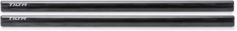 Tilta 2X Carbon Fiber Rods 15mm for Rail Support System | Increased Strength | Limited Reflection | Lightweight | DSLR Shoulder Rig, Camera Stabilizer Cage, Matte Box (10cm) in Kuwait