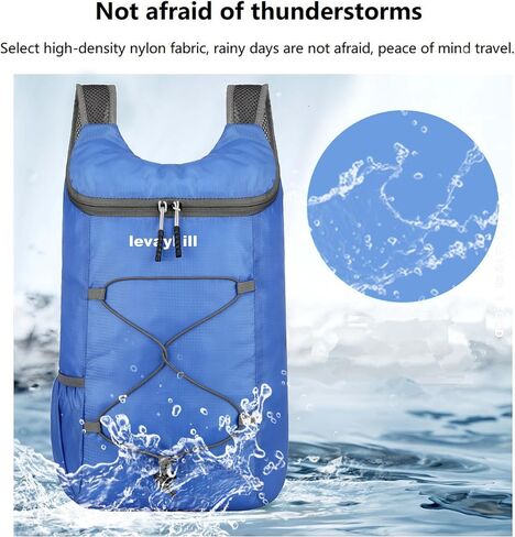 levayhill 16L Hiking-Daypack, Water-Resistant-Lightweight Foldable Travel Backpacks, Camping Outdoor Backpack Carry-on Bag in Kuwait