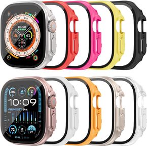 10 Pack Case with Tempered Glass Screen Protector for Apple Watch Series 3/2/1 38mm, Hard PC Face Cover Case, Full Protective Bumper Compatible with iWatch 38mm Accessories