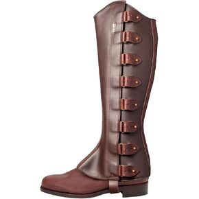 Medieval Knight Retro Armor Boot Covers Faux Leather Medieval Gaiters Knight Warrior Armor Boot Covers PU Leather Waterproof Leg Guards Outdoor Boot Covers Renaissance Costume Accessories (Brown)