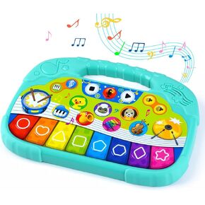 PLAY Baby Musical Toys - لعبة بيانو قوس قزح للأطفال، ألعاب موسيقية وصوت تضيء للأطفال الصغار من سن 1 إلى 3 سنوات، لعبة أطفال متعددة الوظائف منبثقة، ألعاب السبب والتأثير للأطفال الصغار بعمر 1 سنوات فما فوق، هدايا للفتيات والأولاد