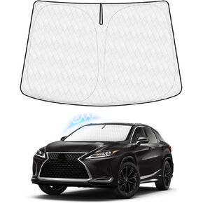 KUST Windshield Shade Custom Fit for Lexus RX 2023 2024 2025 Sun Shade Front Windshield Sun Visor Foldable Thicker 5-Layer Block Heat and Sun UV Rays