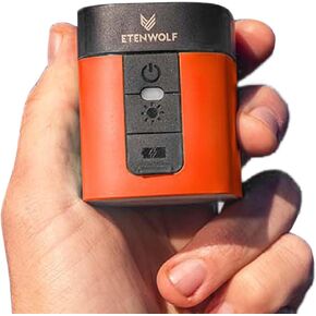 ETENWOLF AIR 3 Air Pump for Inflatables with 2600mAh Battery & Camping Light, Ultra-Fast and Mini Electric Air Pump, Inflate Deflate for Air Mattress, Pool Floats, Vacuum Storage Bags, Vivid Orange