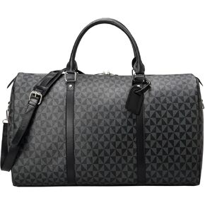 Large capacity Travel Duffel Bag for Women Men Lightweight Weekender Bag Overnight Bag with Toiletry Bag Traveling Handbag for Gym Holiday (Brown)