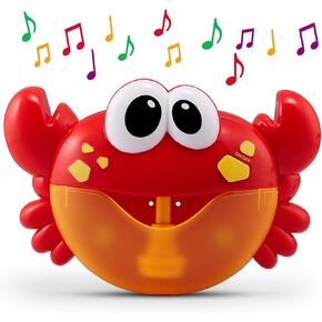 Chuchik Crab Bubble Bath Maker for The Bathtub. Blows Bubbles and Plays 24 Children’s Songs – Baby, Kids Bath Toys Makes Great Gifts for Toddlers – Sing-Along Machine (Light-Red)