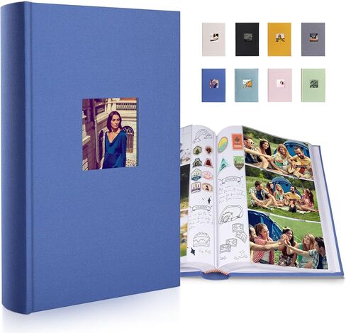 Luxury Fabric Photo Album 4x6 With Writing Space Acid Free Pockets Holds 300 Photos with Memo, 3 Per Pages Photobook Album for Wedding Vacation Family Beige in Kuwait