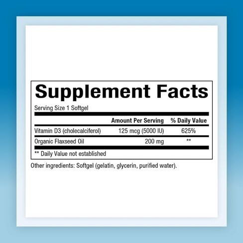 Natural Factors، فيتامين د3، 5000 وحدة دولية، يدعم صحة المفاصل والعظام والمناعة، 240 قطعة (عبوة من قطعة واحدة) in Saudi Arabia