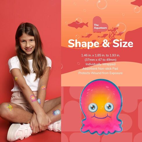 BioSwiss Kids Bandaids | 50pcs Sterile Unique Shaped Bandages Colorful Funny Cute Toddler Girls & Boys, Adults First Aid, Protect Scrapes and Cuts | Wellness for Everyone | Reusable Tin (Bulldog) in Kuwait