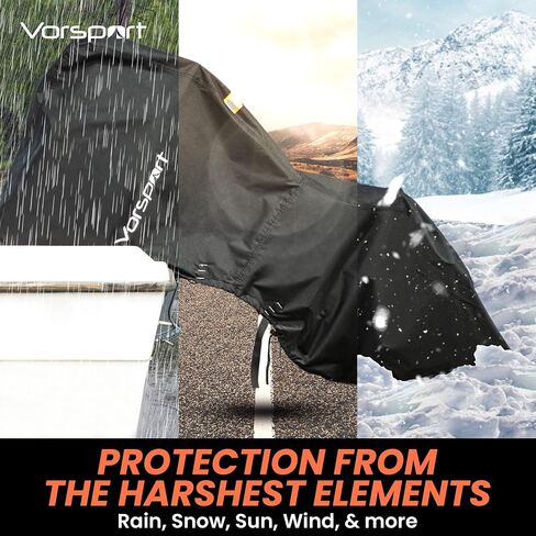 Outboard Motor Cover - Waterproof Boat Engine Cover for Trailering - Protective 600D Polyester Fabric, Reflective Strip, Fade Resistant - Windproof, UV-Proof, Heavy-Duty Zippers- 60-100HP in Saudi Arabia