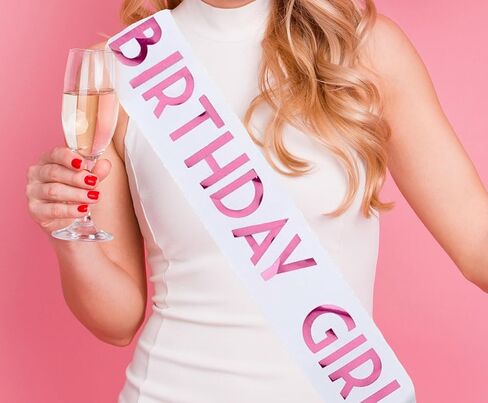 Shimmer Anna Shine Birthday Sash for Women (Purple) in Saudi Arabia
